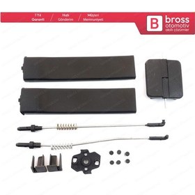 Resim Vw Caddy Mk3 için Yan Sürgülü Cam Tamir Seti 2k0847781b N11.19350 