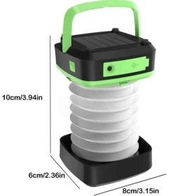 Resim Zengezur Kamp Lambası Katlanabilir Lamba Solar Şarjlı LED Lamba El Fenerli 