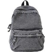 Resim Novahub Retro Büyük Kapasiteli Denim Sırt Çantası Öğrenci Okul Çantası Kadın Sırt Çantası Siyah Siyah 