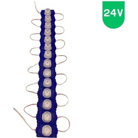Resim 24 Volt 1.5 Watt Tek Lensli Mavi 3030 Led Modül Ip65 10 Adet Modül 