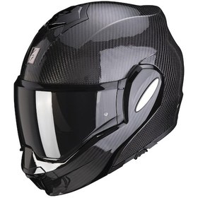 Resim Scorpion Exo-tech Evo Carbon Çene Açılabilir Motosiklet Kaskı Siyah 