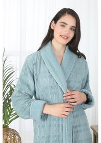 Resim Sadem Organik Spruce Şal Yaka Bornoz Mint 