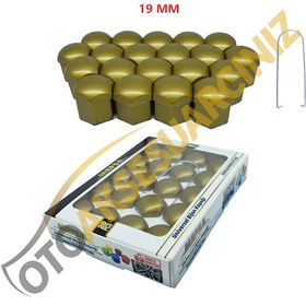 Resim A Kalite Mefsa Bijon Kapağı Düz 19 Mm Altın Sarı 20 Li Set 