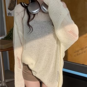 Resim Kadın Kazak - Yumuşak Pembe Açık Ön, Bol Kesim Uzun Kollu İlkbahar/Sonbahar Katmanlama Kazak, Şık Günlük Giyim, Rahat Fit Üst, Dokulu Kumaş, Boho Tarzı, Nefes Alabilen Malzeme, Konforlu Süveter, Sonbahar Gardırop 