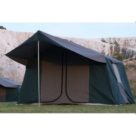 Resim Oba Çadır - 2 Odalı Kamp Çadırı 4 Kişilik Kapı Sineklikli Yeşil - Gri 