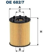 Resim FILTRON OE682-7 | Yağ Filtresi 10-Doblo-Egea-Fiorino-Panda-500-Bipper-Nemo 1.3Mjt Euro6 