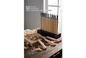 Resim Belle Fusion Mey Ithalat® 10'lu Profesyonel Ahşap Oyma Seti - Çelik Uçlu Ergonomik Zanaatkar Takımı 