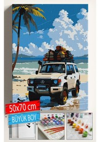 Resim Sayılarla Boyama Seti Numaralı Tuval Fırça Boya Dahil Kasnaklı Set 50x70 Cm - 4x4 