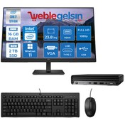 Resim Hp Pro Mini 400 G9 Intel Core I7 13700T 16GB 2TB SSD Intel® UHD Grafik Kartı 770 Windows 11 Home Mini 23.8 inç Masaüstü Bilgisayar 885P8EAMH08 