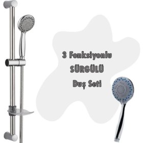 Resim 3 Fonksiyonlu Sürgülü Duş Seti 5 Parça Özel Set 