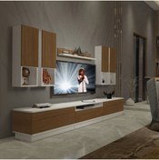 Resim Decoraktiv Trendstyle 8das Slm Tv Ünitesi Tv Sehpası - Beyaz - Ceviz 