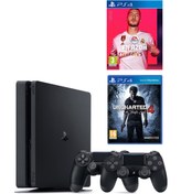 Resim Ps4 Slim 500 Gb Oyun Konsolu + Ps4 Gta 5 + Ps4 Fifa 19 Türkçe + 2. Kol | Sony Sony