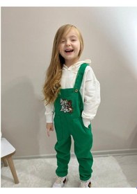 Resim MODAVALS TOM & JERRY NAKIŞLI UNISEX KARDEŞ KOMBİN BAHÇIVAN TULUM & SWEAT SET - YEŞİL 
