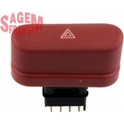 Resim SAGEM 400113 Dörtlü Flaşör Düğmesi Oval SLX - Kartal 96 - 01 