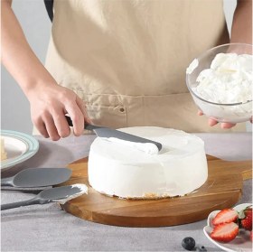 Resim Yıldızlı Kar 6lı Mor Spatula Seti Yanmaz Yapışmaz Mutfak Pasta Slikon Yumurta Fırçası Kaşık Bıçak 