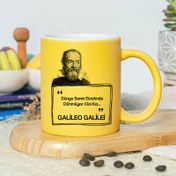 Resim Esprili Galileo Galilei Sarı Kupa Bardak 
