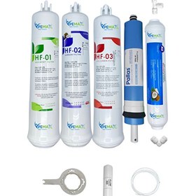 Resim Pemax Water Solutions Kapalı Kasa Su Arıtma Cihazlarına HFT 5'li Pallas Mebran Mineralli Tatlandırıcı 