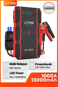 Resim Genel Markalar Jstar Mini 13000mah 1000a Jump Starter Taşınabilir Akü Takviye Cihazı Lcd Ekran(POWERBANK LED) 