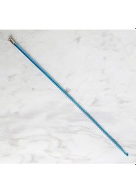 Resim Abarta 4,0mm Renkli Metal Uzun Gagalı Örgü Şiş Tunus Tığ 35cm-mavi 1 Adet 