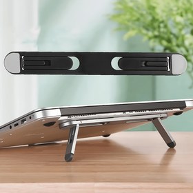 Resim Taşınabilir ABS Malzemeli Ayarlanabilir Dizüstü Bilgisayar Standı, Katlanabilir Dizüstü Bilgisayar Soğutucu, Yükseltilmiş Tablet Kaldırıcı, Ofis Kullanımı İçin Dikdörtgen Soğutucu Montaj - S003532 