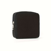 Resim Seyahat için Minimalist Corduroy Tuvalet Çantası - Taşınabilir Kozmetik Pouch, Hijyenik Ped Storage ile Hafif Tasarım, El Yıkamalı ile Dayanıklı Zip Kapatma - 1 Paket 