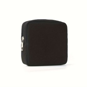 Resim Seyahat için Minimalist Corduroy Tuvalet Çantası - Taşınabilir Kozmetik Pouch, Hijyenik Ped Storage ile Hafif Tasarım, El Yıkamalı ile Dayanıklı Zip Kapatma - 1 Paket 