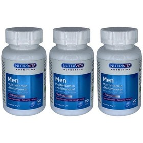Resim Nutrivita Nutrition Men Multivitamin Multimineral 3x90 Tablet Probiotic Saw Palmetto Ginseng Maca 