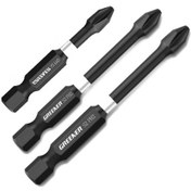 Resim Youmex S-2 Çelik İvme Magneetik Kafa Tornavida Ucu Seti, Siyah Fosfatlama, Kırılmaya Dayanıklı, 3 Adet 50+65+70mm 