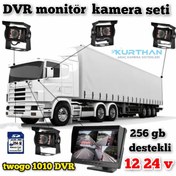 Resim Twogo TRAKTÖR KARAVAN V.B ARAÇLARA 10 İNÇ DVR MONİTÖR VE 4 ADET KAMERA SETİ 12 24 VOLT UYUMLU 