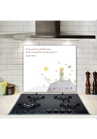 Resim Decorita Cam Ocak Arkası Koruyucu|Küçük Prens Desenli|52cm x 60cm 