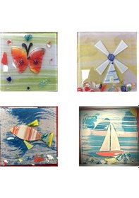 Resim Dekoratif Cam Gider Kapağı Cam Gider Süsü 10 x 10 CM 