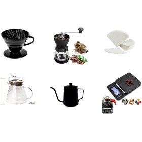 Resim PremiumPort V60 Filtre Kahve Demleme Seti, Barista Kalitesinde, Zarif ve Kullanışlı 