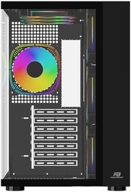 Resim PowerBoost PB-SS02B USB 3.0 Sea View ATX RGB Fanlı Siyah Kasa (PSU Yok) 