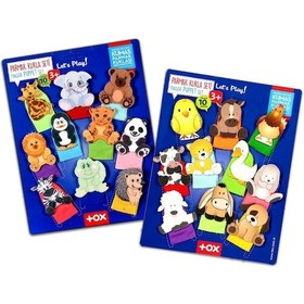 Resim 2 Set - 20 Parça Tox Evcil Hayvanlar Ve Vahşi Hayvanlar Parmak Kukla T771 T782 