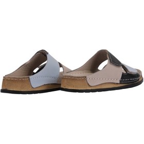 Resim Napa Shoes Hakiki Deri Renkli Bantlı Rahat Taban Günlük Kadın Terlik Napa-305 Laci 