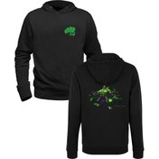 Resim Hulk Tasarım Baskılı Siyah Ön Arka Baskılı Çocuk Sweatshirt 