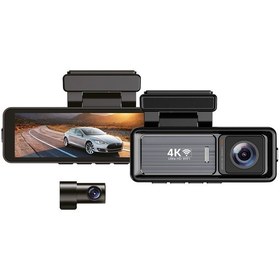 Resim Ultra Hd 4k Wi-fi Araç İçi Kamera Seti Çift Kameralı Telefon Bağlantılı 