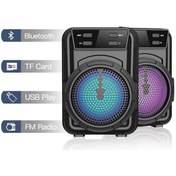 Resim greatnice Bluetooth Hoparlör -rgb Işıklı- Radyolu - Hafıza Kartı Girişli - Flash Bellek Girişli- 