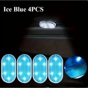 Resim Tongdashop 4 Adet Buz Mavisi Rgb Dokunmatik Araç İçi Ambient Led Işık Usb Şarj Fonksiyonlu 