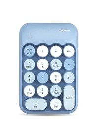 Resim Renkli Daktilo Tarzı Vintage Kablosuz Wıreless Numeric Keypad 18 Tuşlu Sayısal Klavye Numpad 