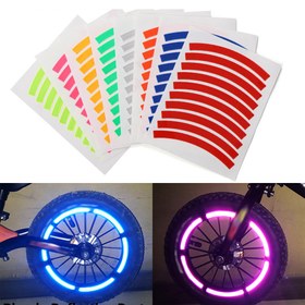 Resim Yansıtıcı Lastik Etiketleri - Çocukların Dengeli Bisikletleri için Renkli Güvenlik Etiketleri, ABS Malzeme, LED Tekerlek Işıkları, Bisiklet Aksesuarları, Bisiklet Güvenlik Ekipmanı | Canlı Tekerlek Dekoru | Yansıtıcı Etiketler 