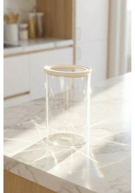 Resim Mirage Borosilikat Cam Kavanoz Krem - 1600 Ml Krem 