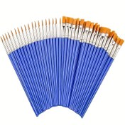 Resim Dokunuş için boyama fırçaları, sınıf etkinlikleri, akrilik resim, su temelli tuval, yüz resmi - Düz Tip, Karışık Malzeme, Rattail Sap 