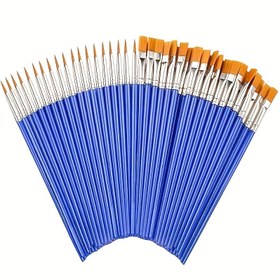 Resim Dokunuş için boyama fırçaları, sınıf etkinlikleri, akrilik resim, su temelli tuval, yüz resmi - Düz Tip, Karışık Malzeme, Rattail Sap 