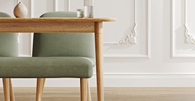 Resim Lyno 77x140 Sabit Yemek Masası Takımı (Roa Bench & 2 Venn Sandalye) - Kadife - Espresso / Açık 