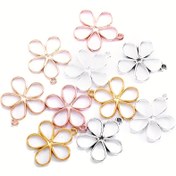 Resim 10 adet Hollow Flower Alaşım Şarm Kolye Diy El Sanatları Takı Bileklik Kolye Küpe Kolye Yapımı 