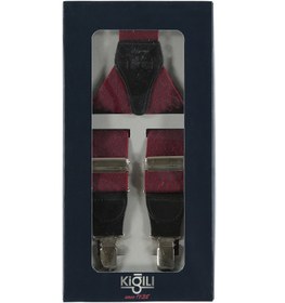 Resim Kırmızı Desenli Pantolon Askısı - Slim Fit / Kırmızı / 00 