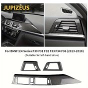 Resim Dashanshop Jupızeus İçin Bmw F30 F31 F32 F33 F34 F36 Gösterge Paneli Hava Çıkışı Kapağı Abs Karbon Fiber Stil Sol Sürücü Karbon Fiber 3 Parça 