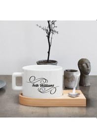 Resim Bk Gift Kişiye Özel İsimli Ahşap Altlıklı Seramik Fincan-1 , Meslek Hediyesi, Yeni İş Hediyesi Kobitmeyen138077 Bk Gift 