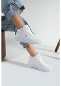 Resim Unisex Rahat Kalıp Ortopedik Taban Sneakers Beyaz 